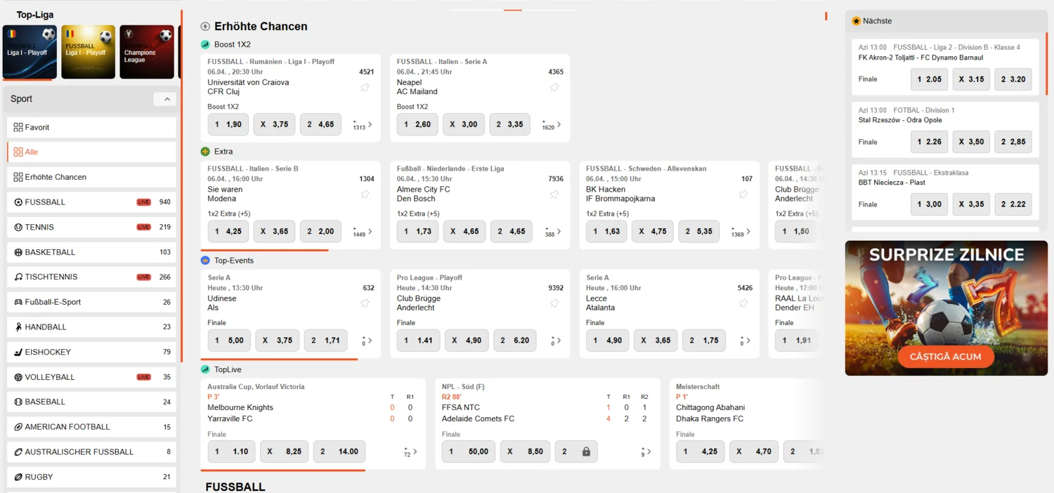 Luck Casino Sportwetten